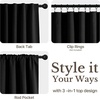NICETOWN Scratch-Proof 100% Blackout Beige 108 inch Curtains, High-Density Linen Blend Window Treatments Rod Pocket & Back Tab Thermal Drapes for Living Room, W52 x L108, 2 Panels(Black)