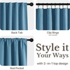 NICETOWN Scratch-Proof 100% Blackout Beige 108 inch Curtains, High-Density Linen Blend Window Treatments Rod Pocket & Back Tab Thermal Drapes for Living Room, W52 x L108, 2 Panels(Blue)