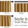 NICETOWN Scratch-Proof 100% Blackout Beige 108 inch Curtains, High-Density Linen Blend Window Treatments Rod Pocket & Back Tab Thermal Drapes for Living Room, W52 x L108, 2 Panels(Mustard Yellow)