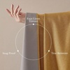 NICETOWN Scratch-Proof 100% Blackout Beige 108 inch Curtains, High-Density Linen Blend Window Treatments Rod Pocket & Back Tab Thermal Drapes for Living Room, W52 x L108, 2 Panels(Mustard Yellow)