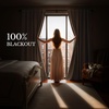NICETOWN Scratch-Proof 100% Blackout Beige 108 inch Curtains, High-Density Linen Blend Window Treatments Rod Pocket & Back Tab Thermal Drapes for Living Room, W52 x L108, 2 Panels(Sand)
