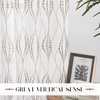 NICETOWN Sheer Window Curtains Linen Textured 84 inches Length for Home Decor, Grommet Geometry Pattern Privacy & Light Balance Flax Sheer Drapes for Living Room, W50 x L84, 2 Panels, Navy(White & Tan)