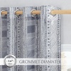 NICETOWN Sheer Window Curtains Linen Textured 84 inches Length for Home Decor, Grommet Geometry Pattern Privacy & Light Balance Flax Sheer Drapes for Living Room, W50 x L84, 2 Panels, Navy(Navy Blue)