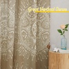 NICETOWN Sheer Window Curtains Linen Textured 84 inches Length for Home Decor, Grommet Geometry Pattern Privacy & Light Balance Flax Sheer Drapes for Living Room, W50 x L84, 2 Panels, Navy(Brown)