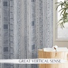 NICETOWN Sheer Window Curtains Linen Textured 84 inches Length for Home Decor, Grommet Geometry Pattern Privacy & Light Balance Flax Sheer Drapes for Living Room, W50 x L84, 2 Panels, Navy(Navy Blue)