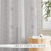NICETOWN Sheer Window Curtains Linen Textured 84 inches Length for Home Decor, Grommet Geometry Pattern Privacy & Light Balance Flax Sheer Drapes for Living Room, W50 x L84, 2 Panels, Navy(Grey)