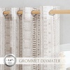 NICETOWN Sheer Window Curtains Linen Textured 84 inches Length for Home Decor, Grommet Geometry Pattern Privacy & Light Balance Flax Sheer Drapes for Living Room, W50 x L84, 2 Panels, Navy(Taupe)