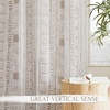 NICETOWN Sheer Window Curtains Linen Textured 84 inches Length for Home Decor, Grommet Geometry Pattern Privacy & Light Balance Flax Sheer Drapes for Living Room, W50 x L84, 2 Panels, Navy(Taupe)