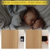 NICETOWN Thick Faux Linen Room Darkening Caramel Curtains 108 inches Long, Pinch Pleated Faux Linen Curtains Thermal Insulated Window Treatments for Bedroom/Living Room, W52 x L108, 2 Panels