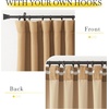 NICETOWN Thick Faux Linen Room Darkening Caramel Curtains 108 inches Long, Pinch Pleated Faux Linen Curtains Thermal Insulated Window Treatments for Bedroom/Living Room, W52 x L108, 2 Panels