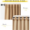 NICETOWN Thick Faux Linen Room Darkening Caramel Curtains 108 inches Long, Pinch Pleated Faux Linen Curtains Thermal Insulated Window Treatments for Bedroom/Living Room, W52 x L108, 2 Panels