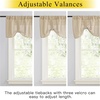 NICETOWN Thick Linen Valances for Kithcen/Living Room, Farmhouse Style Kitchen Window Tiers Shades Linen Textured Rod Pocket Curtains Topper, 2 Panels, 55″ Wide x 18″ Long, Taupe(Angora)