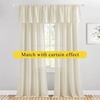 NICETOWN Thick Linen Valances for Kithcen/Living Room, Farmhouse Style Kitchen Window Tiers Shades Linen Textured Rod Pocket Curtains Topper, 2 Panels, 55″ Wide x 18″ Long, Taupe(Off White)
