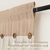 NICETOWN Thick Linen Valances for Kithcen/Living Room, Farmhouse Style Kitchen Window Tiers Shades Linen Textured Rod Pocket Curtains Topper, 2 Panels, 55″ Wide x 18″ Long, Taupe(‌tan‌)