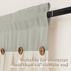NICETOWN Thick Linen Valances for Kithcen/Living Room, Farmhouse Style Kitchen Window Tiers Shades Linen Textured Rod Pocket Curtains Topper, 2 Panels, 55″ Wide x 18″ Long, Taupe(Grey)
