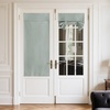 NICETOWN 100% Linen Blackout Door Curtain 26″ W x 69″ L Bundle with Self Adhesive Blackout Door Curtain 26″ W x 72″ L, Sage Green