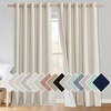 NICETOWN Farmhouse Style Keep Warm Large Window Draperies 108 inches Length with Thermal Insulated Liners, 1 Panel, 62″ W, Full Blackout Natural Linen Curtain for Sliding Glass Door