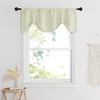 NICETOWN Faux Linen Texture Tie Up Valance Curtain for Kitchen Sink Over, Elegant Rod Pocket Farmhouse Short Curtains Topper for Living Room and Bedroom, 52″ W X 18″ L, Angora, 1 Panel(Beige)