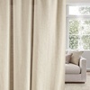 NICETOWN Rod Pocket & Back Tab Thick Flax Semi Sheer Linen Curtains, Privacy with Light Filtering Panels for Home Decor, Angora, W55 x L95, 2 Panels(Jacquard Linen)
