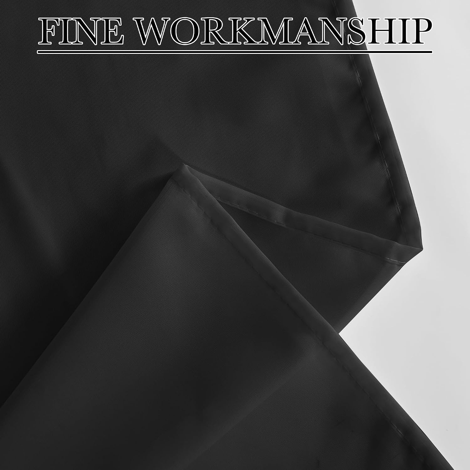 image:imageNICETOWN 2 Panels Semi Transparent White Curtains for Kitchen BathroomBlack