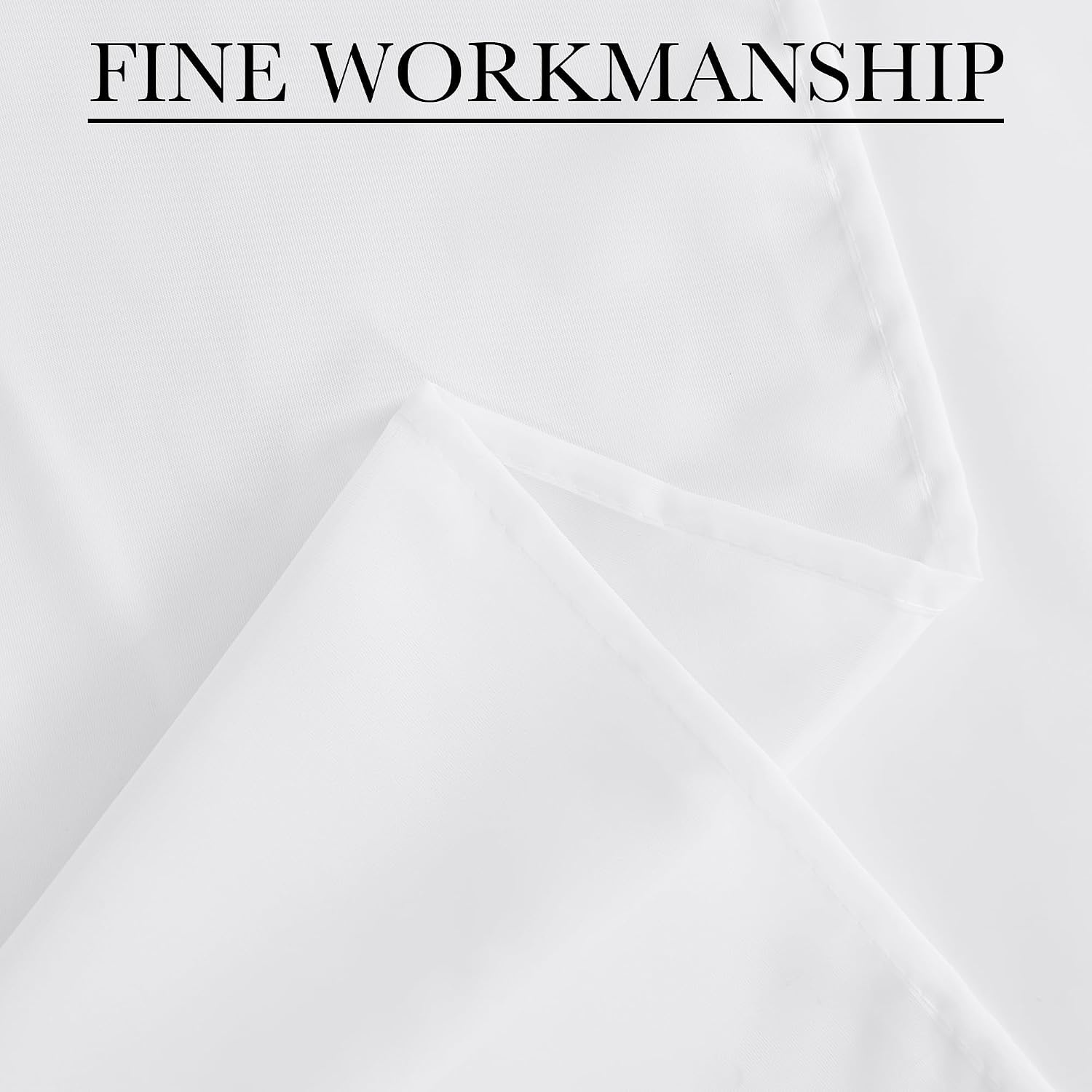 image:imageNICETOWN 2 Panels Semi Transparent White Curtains for Kitchen BathroomWhite
