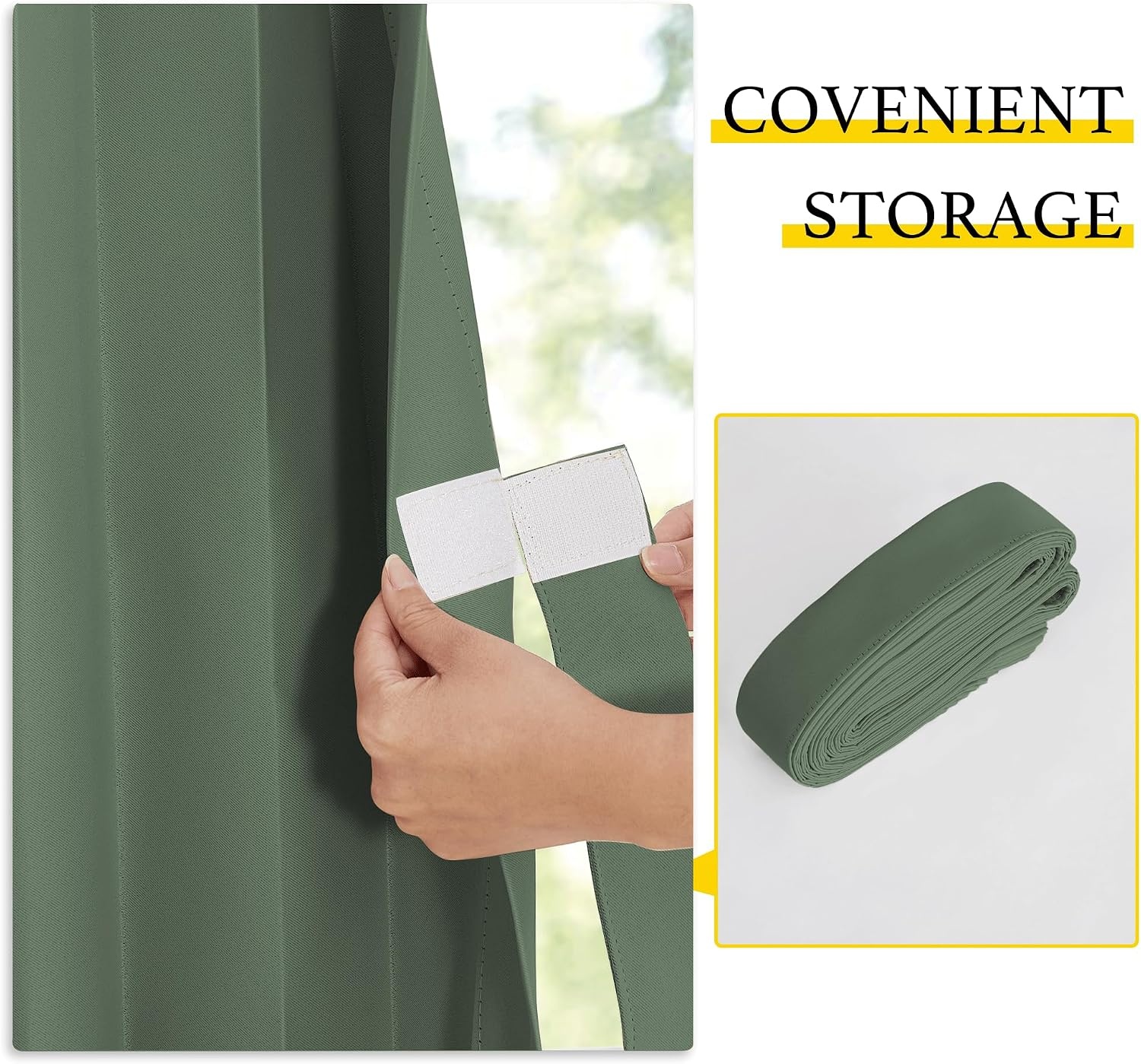 image:imageNICETOWN Linen Curtains for Bedroom Living Room Sheer Door Curtains amp Drapes 80 inches Length for Doorway Farmhouse Country Accordion Style Curtain for Sliding Glass Door 38 Wide Angora 1 PanelDark Mallard