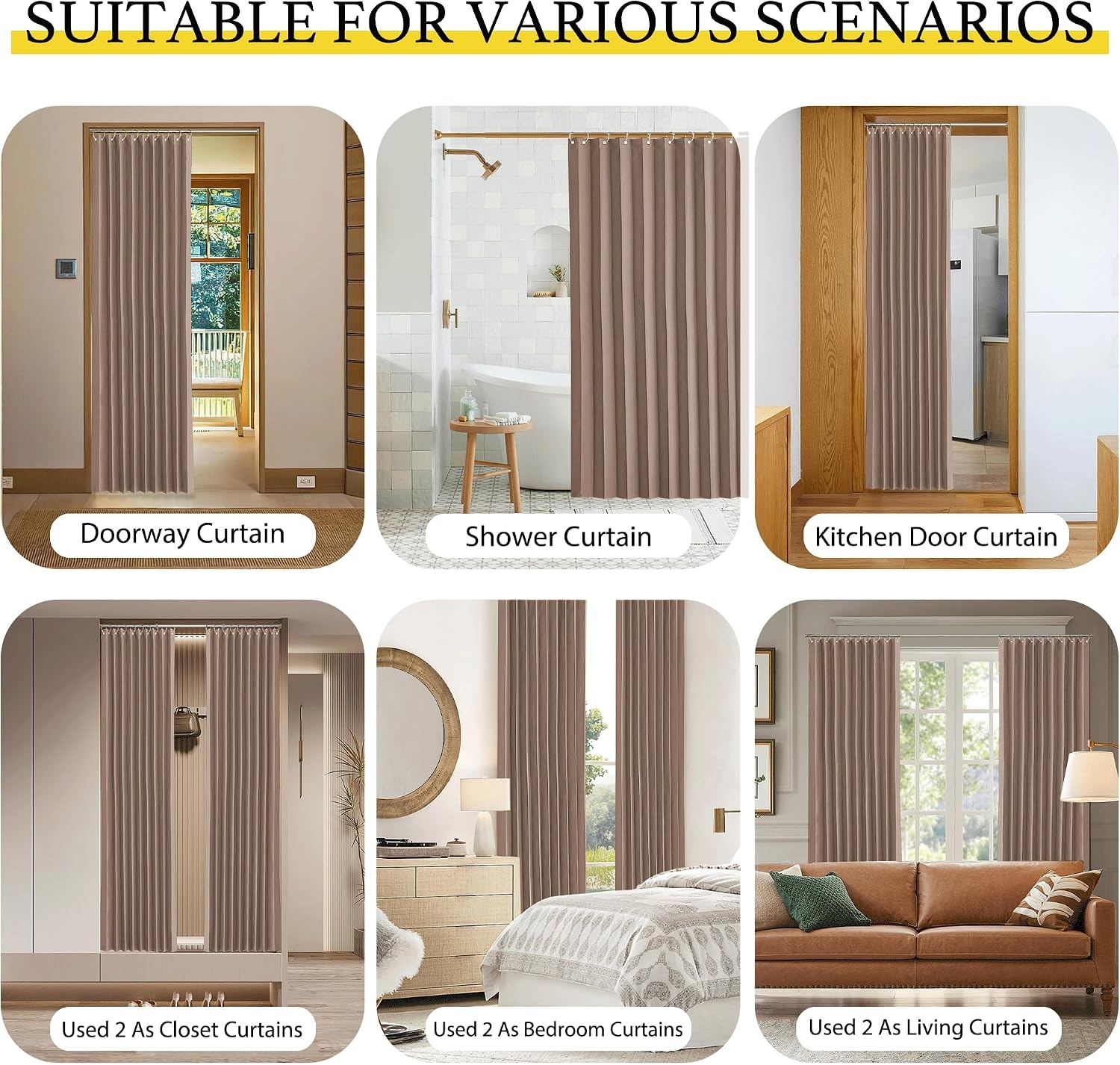 image:imageNICETOWN Linen Curtains for Bedroom Living Room Sheer Door Curtains amp Drapes 80 inches Length for Doorway Farmhouse Country Accordion Style Curtain for Sliding Glass Door 38 Wide Angora 1 PanelCappuccino