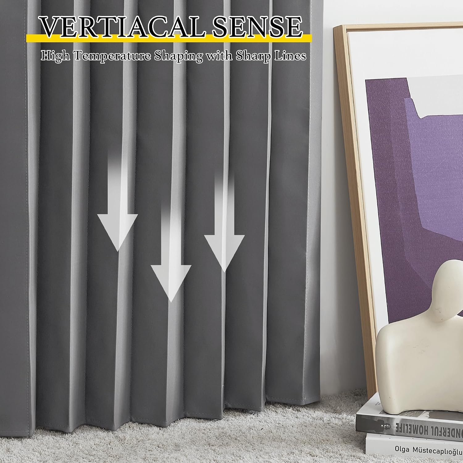 image:imageNICETOWN Linen Curtains for Bedroom Living Room Sheer Door Curtains amp Drapes 80 inches Length for Doorway Farmhouse Country Accordion Style Curtain for Sliding Glass Door 38 Wide Angora 1 PanelGrey