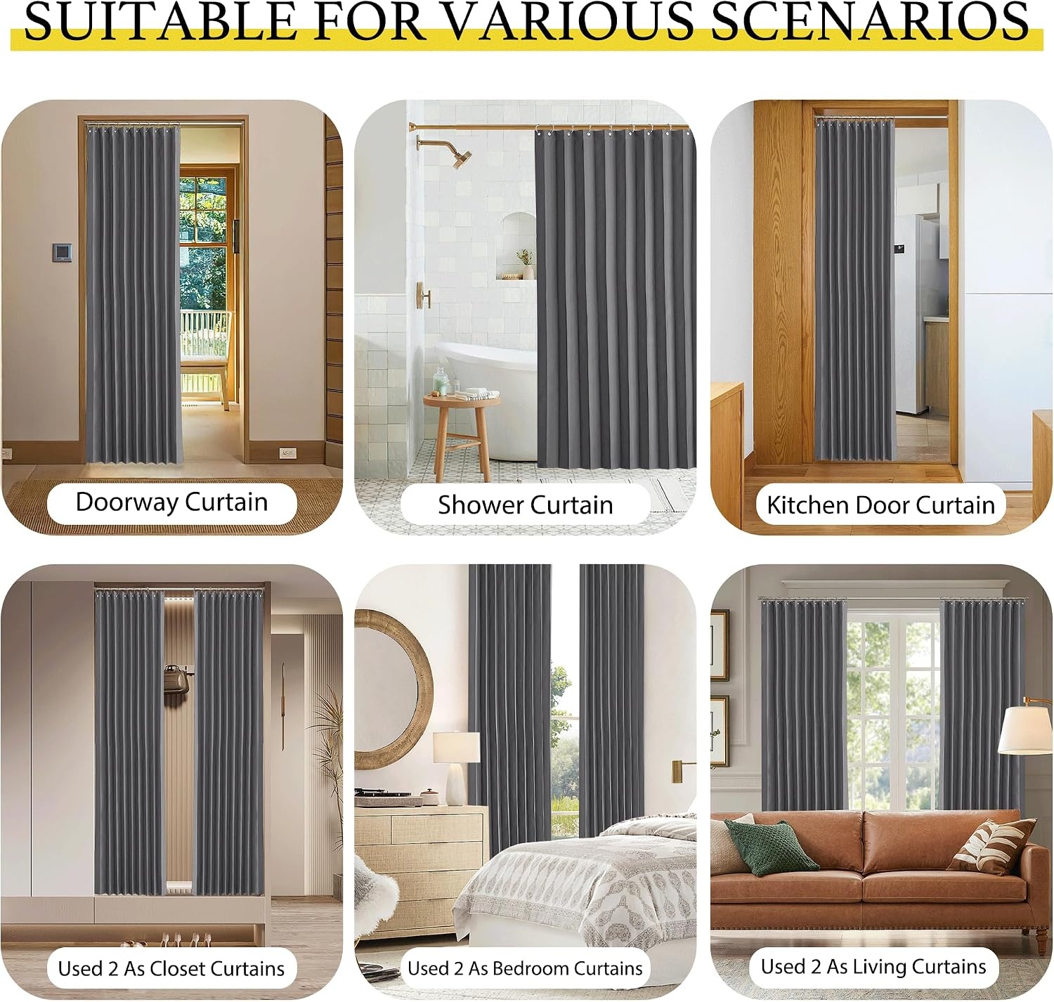 image:imageNICETOWN Linen Curtains for Bedroom Living Room Sheer Door Curtains amp Drapes 80 inches Length for Doorway Farmhouse Country Accordion Style Curtain for Sliding Glass Door 38 Wide Angora 1 PanelGrey