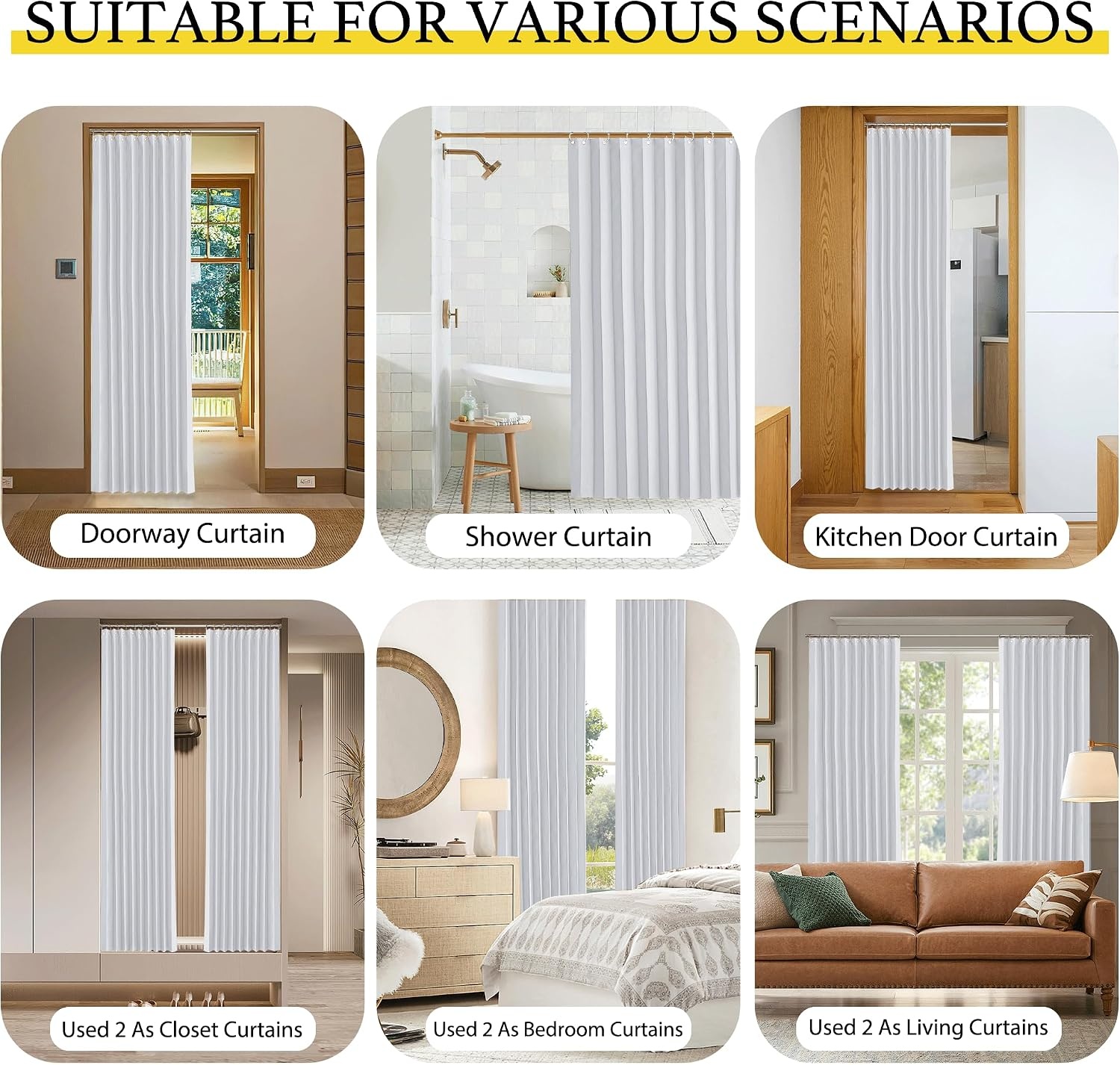 image:imageNICETOWN Linen Curtains for Bedroom Living Room Sheer Door Curtains amp Drapes 80 inches Length for Doorway Farmhouse Country Accordion Style Curtain for Sliding Glass Door 38 Wide Angora 1 PanelGreyish White