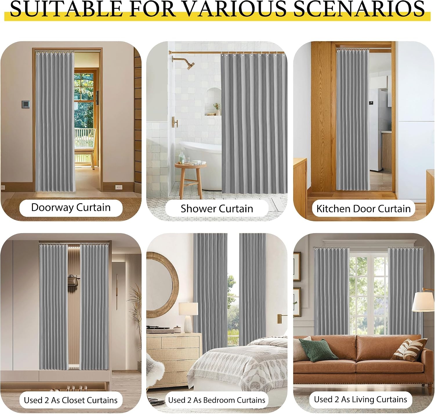image:imageNICETOWN Linen Curtains for Bedroom Living Room Sheer Door Curtains amp Drapes 80 inches Length for Doorway Farmhouse Country Accordion Style Curtain for Sliding Glass Door 38 Wide Angora 1 PanelSilver Grey
