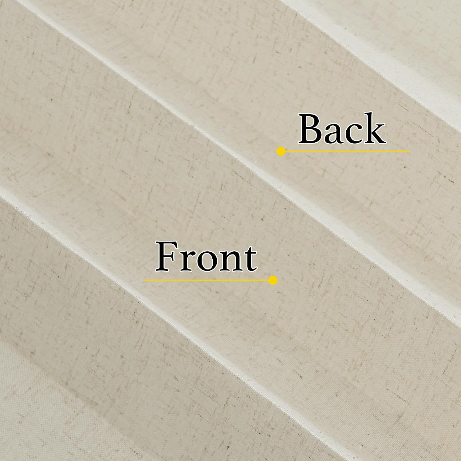 image:imageNICETOWN Linen Curtains for Bedroom Living Room Sheer Door Curtains amp Drapes 80 inches Length for Doorway Farmhouse Country Accordion Style Curtain for Sliding Glass Door 38 Wide Angora 1 PanelNatural Beige
