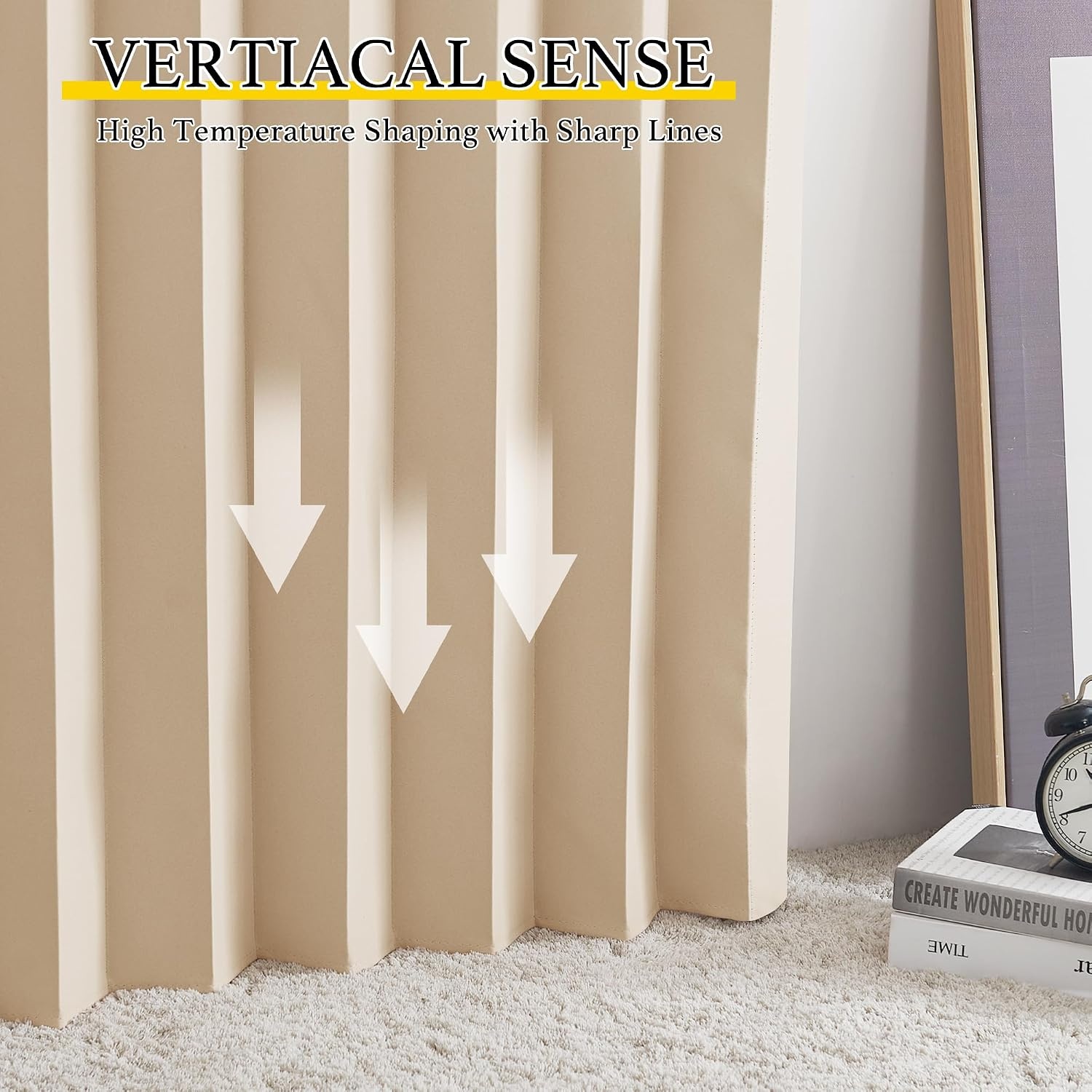 image:imageNICETOWN Linen Curtains for Bedroom Living Room Sheer Door Curtains amp Drapes 80 inches Length for Doorway Farmhouse Country Accordion Style Curtain for Sliding Glass Door 38 Wide Angora 1 PanelBiscotti Beige