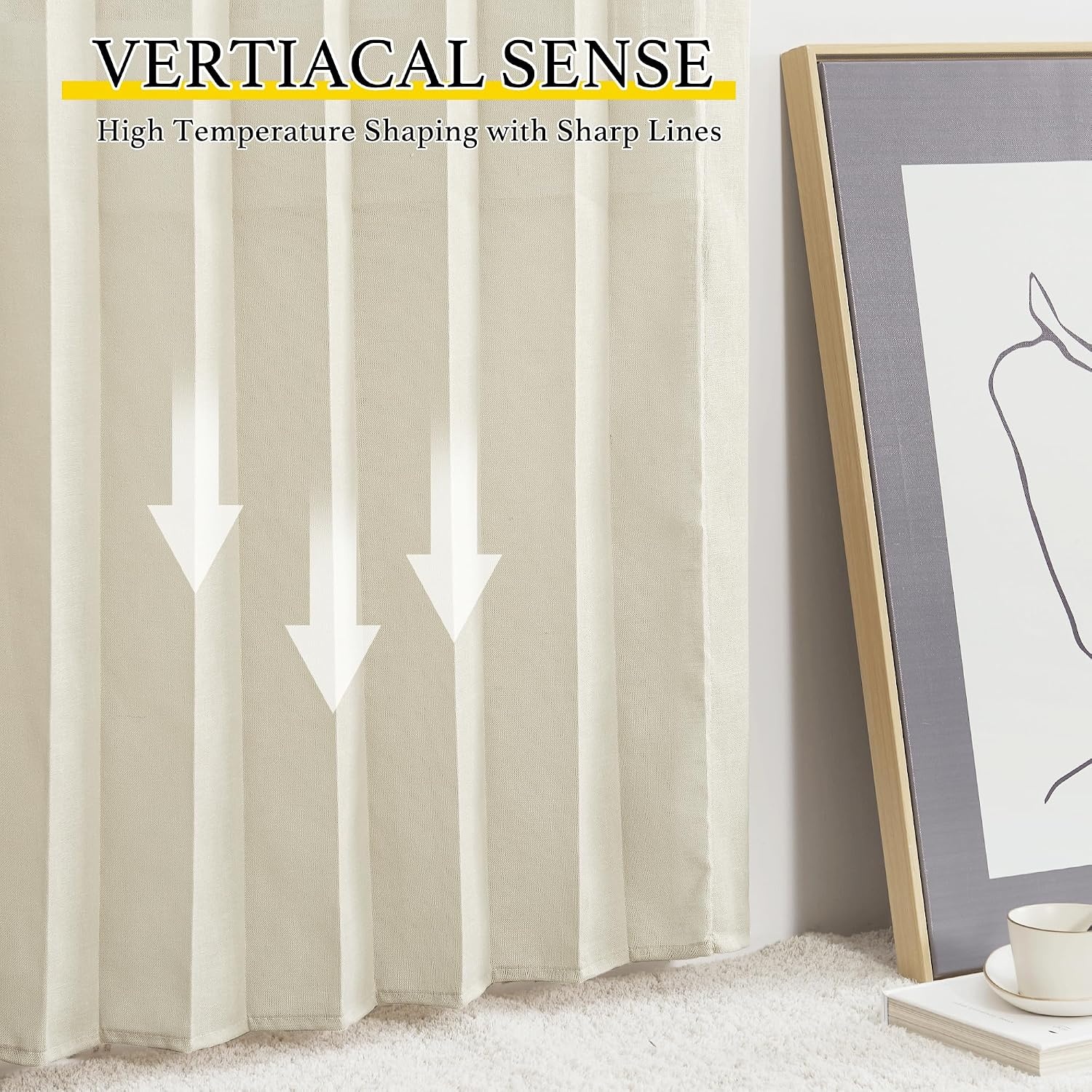 image:imageNICETOWN Linen Curtains for Bedroom Living Room Sheer Door Curtains amp Drapes 80 inches Length for Doorway Farmhouse Country Accordion Style Curtain for Sliding Glass Door 38 Wide Angora 1 PanelGreyish White