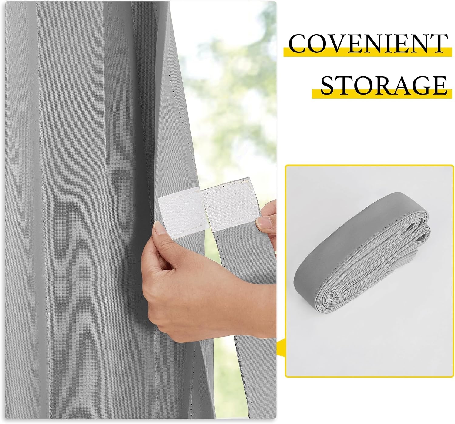 image:imageNICETOWN Linen Curtains for Bedroom Living Room Sheer Door Curtains amp Drapes 80 inches Length for Doorway Farmhouse Country Accordion Style Curtain for Sliding Glass Door 38 Wide Angora 1 PanelSilver Grey