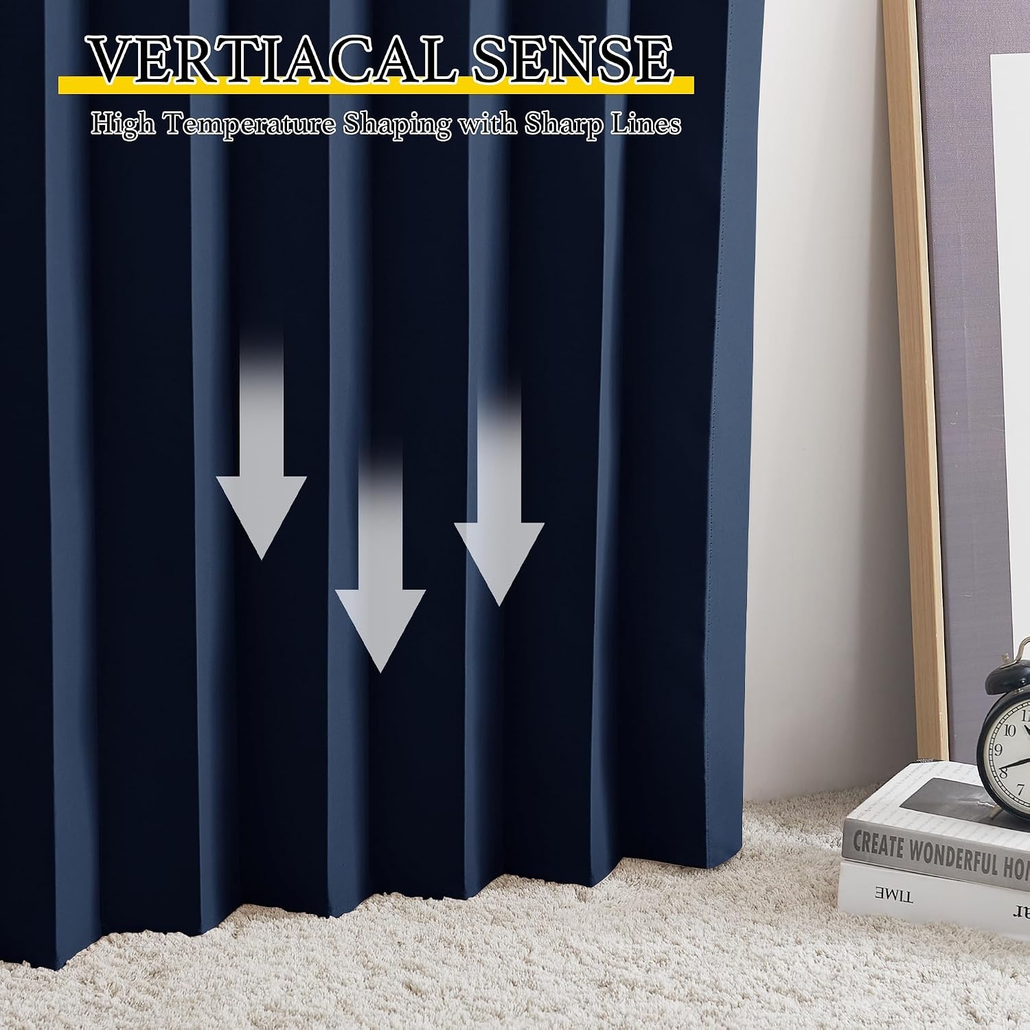 image:imageNICETOWN Linen Curtains for Bedroom Living Room Sheer Door Curtains amp Drapes 80 inches Length for Doorway Farmhouse Country Accordion Style Curtain for Sliding Glass Door 38 Wide Angora 1 PanelNavy