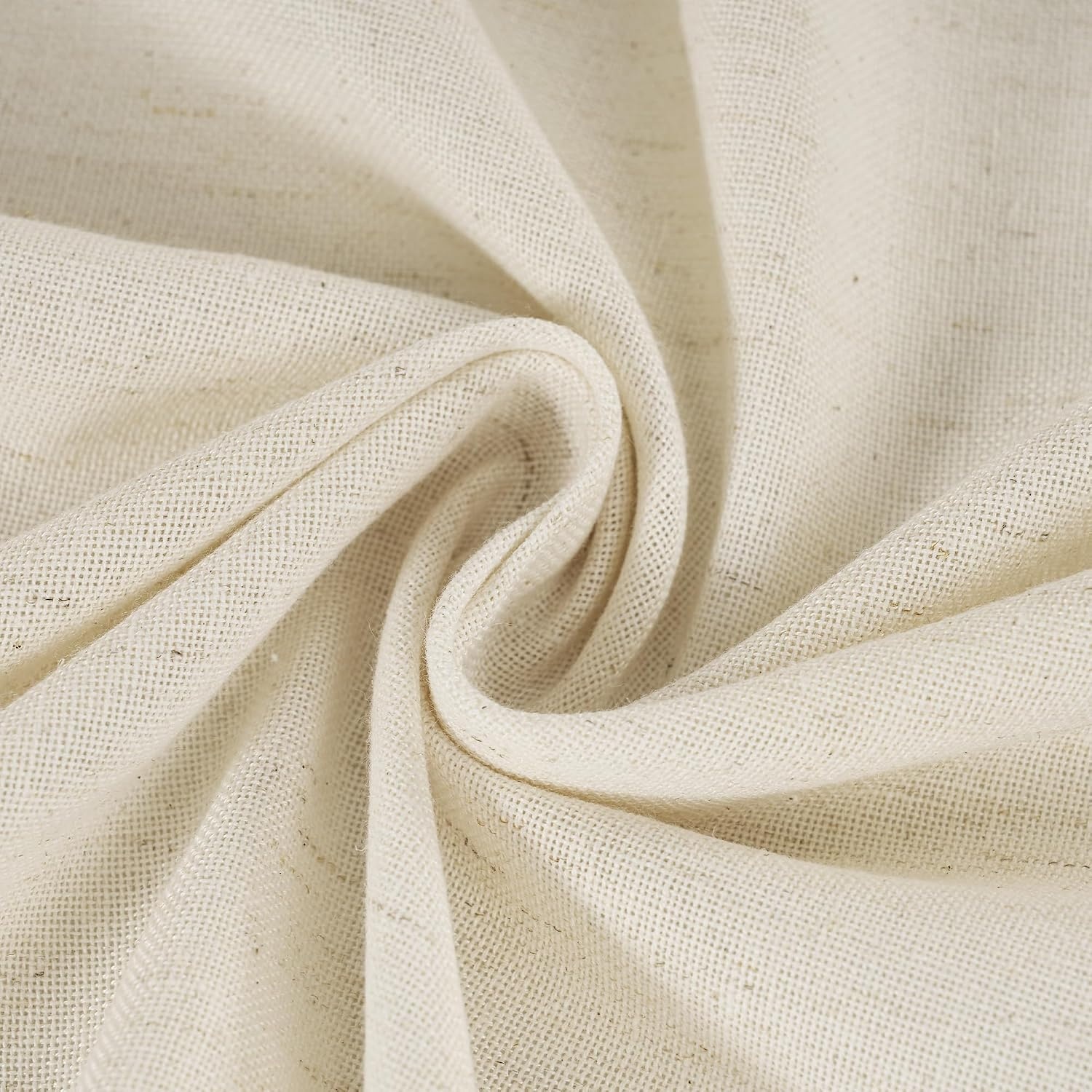 image:imageNICETOWN Linen Farmhouse French Door Curtain No Drill Blinds for Windows Ivory Solid Cordless Blinds for Farmhouse Door Window Covering with Light Filgtering W24 x L48 1PcNatural