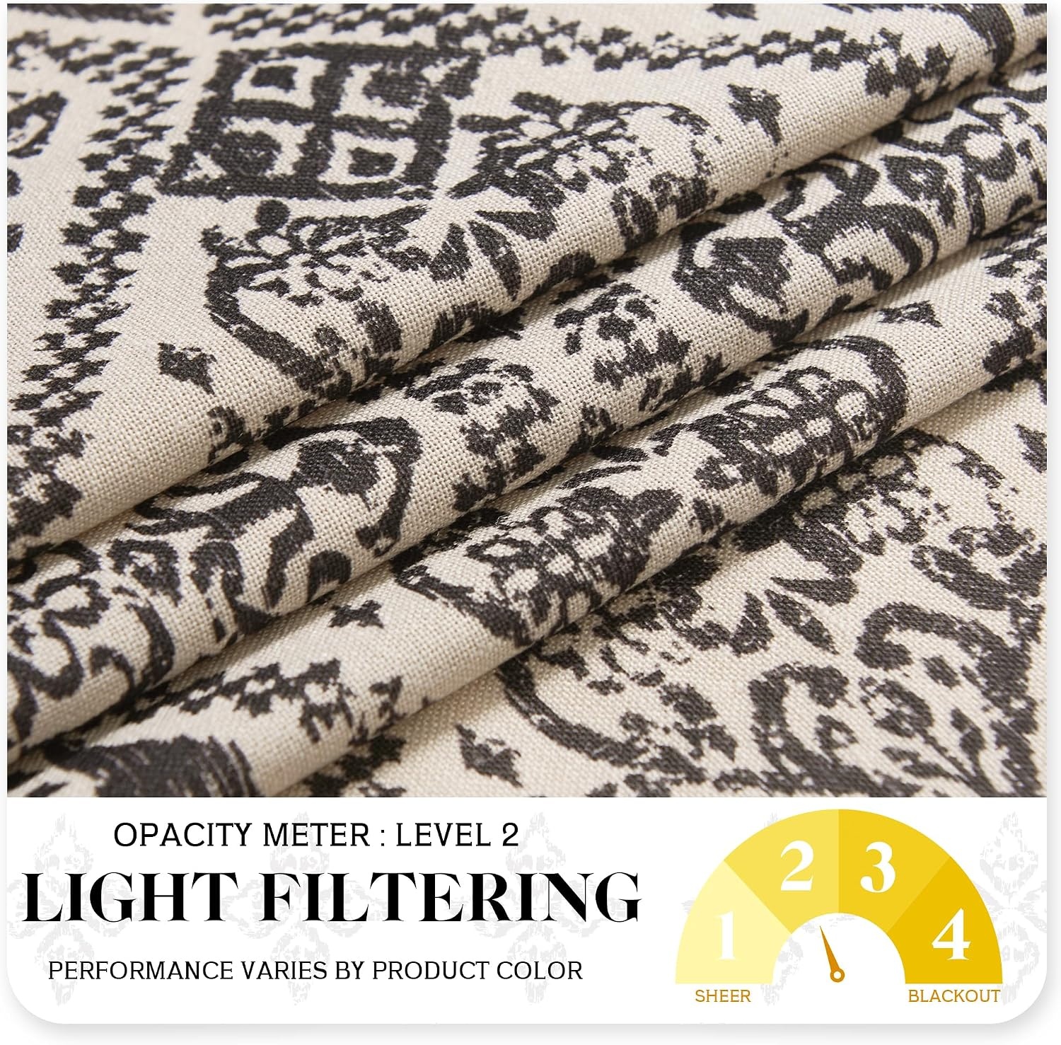 image:imageNICETOWN Natural Linen Door Curtains for Glass French Door Farmhouse Boho Window Rustic Sheer Drapes Light Filtering Rod Pocket Front Sidelight Shade Privacy Added 1 PC 35 W x 72 LAngora