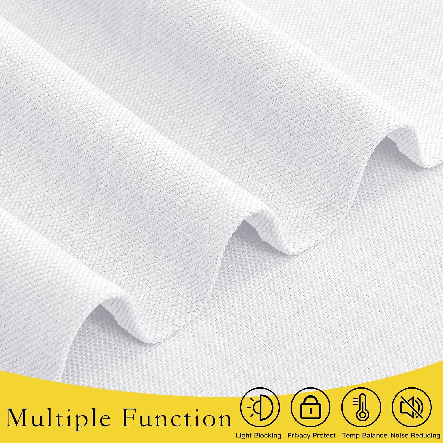 image:imageNICETOWN Room Darkening Faux Linen Small Window Curtains for Bathroom Energy Saving French Door Curtains for Home Office Living Room Kitchen French Door 24W x 18L Inch Greyish White 1 PanelGreyish White