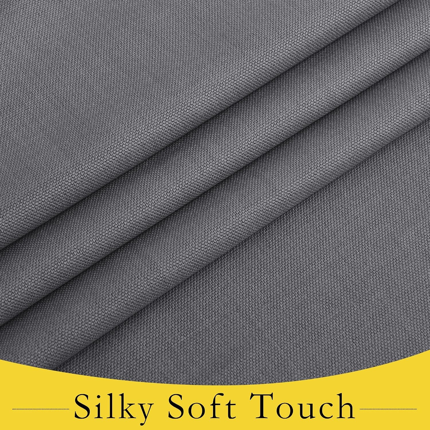 image:imageNICETOWN Room Darkening Faux Linen Small Window Curtains for Bathroom Energy Saving French Door Curtains for Home Office Living Room Kitchen French Door 24W x 18L Inch Greyish White 1 PanelGrey