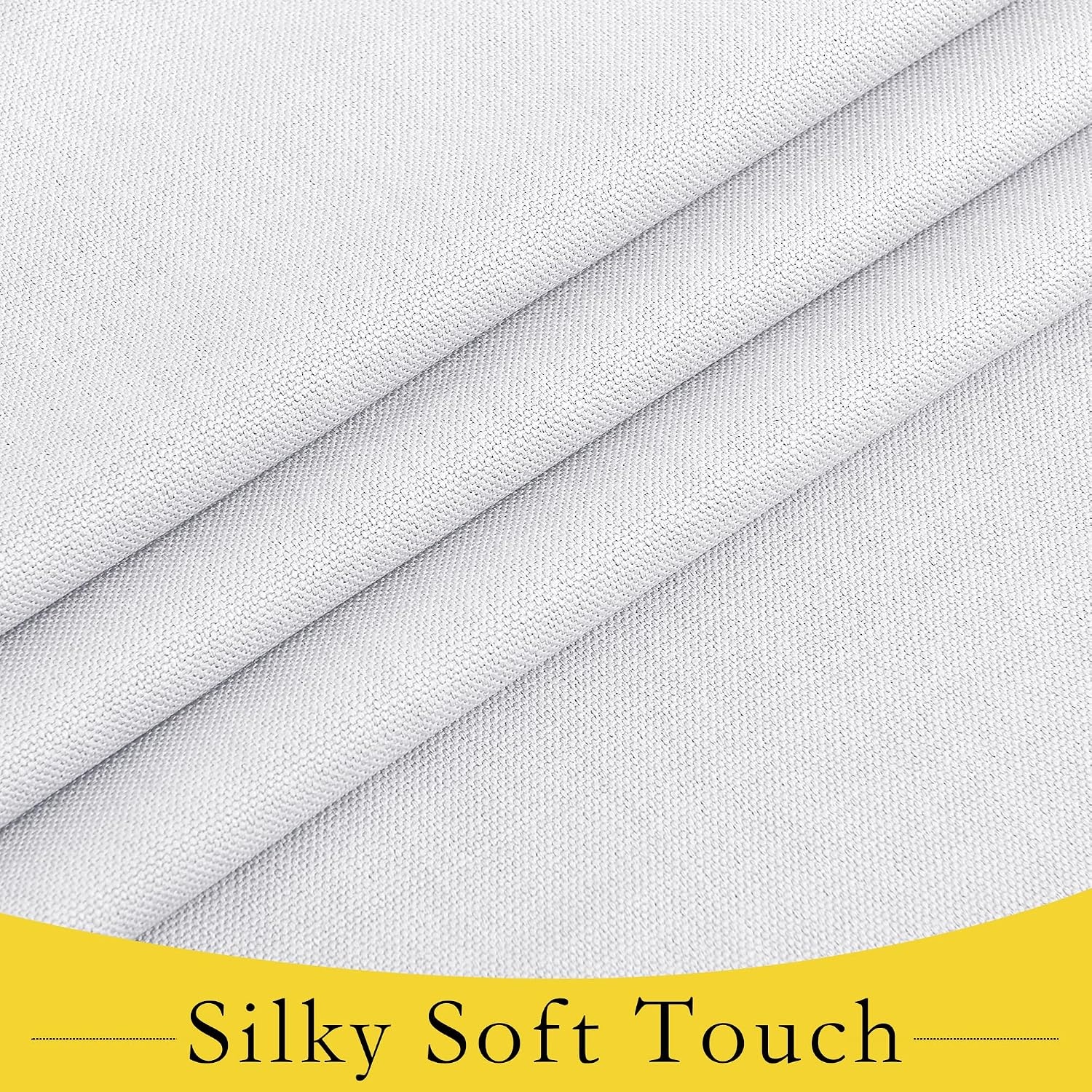 image:imageNICETOWN Room Darkening Faux Linen Small Window Curtains for Bathroom Energy Saving French Door Curtains for Home Office Living Room Kitchen French Door 24W x 18L Inch Greyish White 1 PanelGreyish White