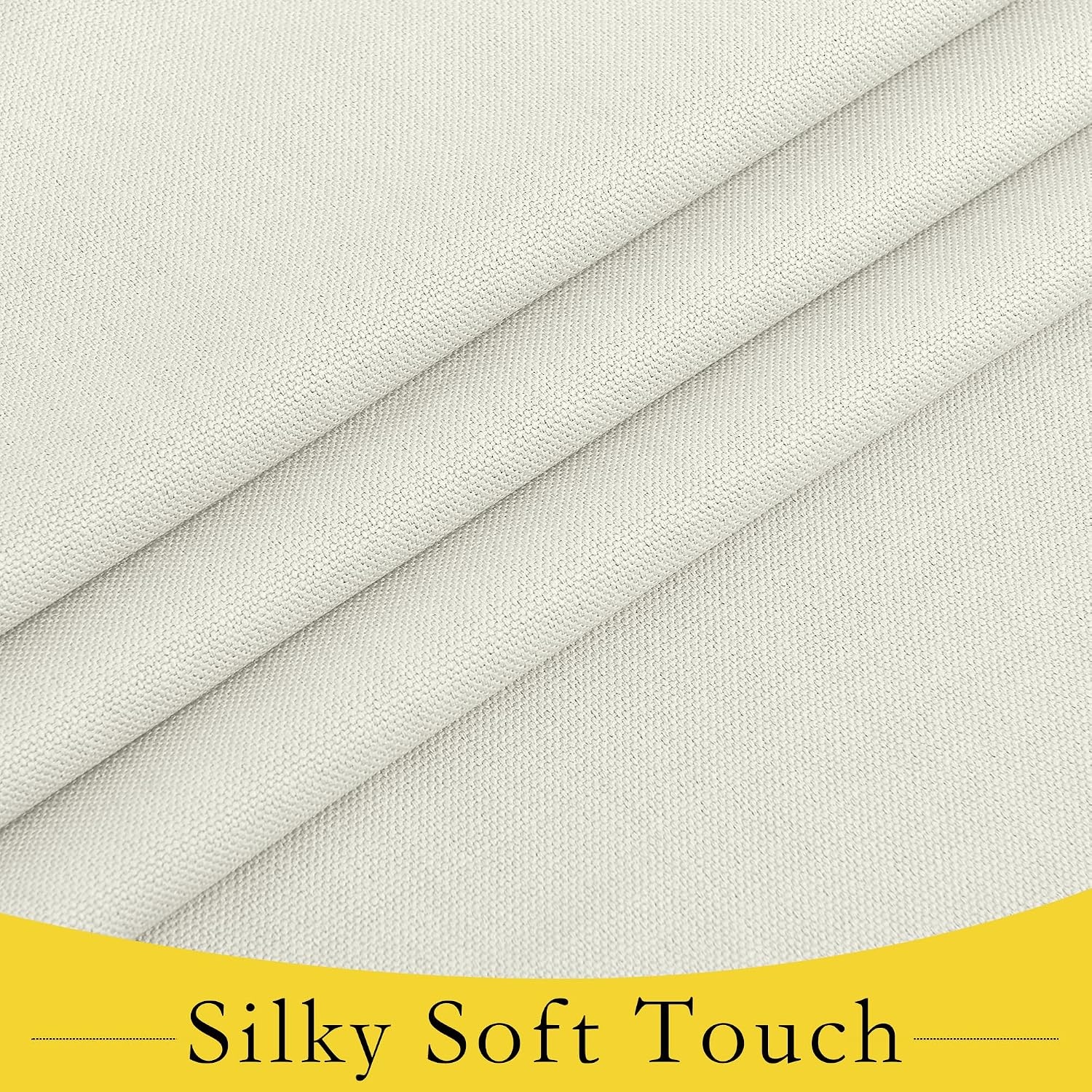 image:imageNICETOWN Room Darkening Faux Linen Small Window Curtains for Bathroom Energy Saving French Door Curtains for Home Office Living Room Kitchen French Door 24W x 18L Inch Greyish White 1 PanelNatural