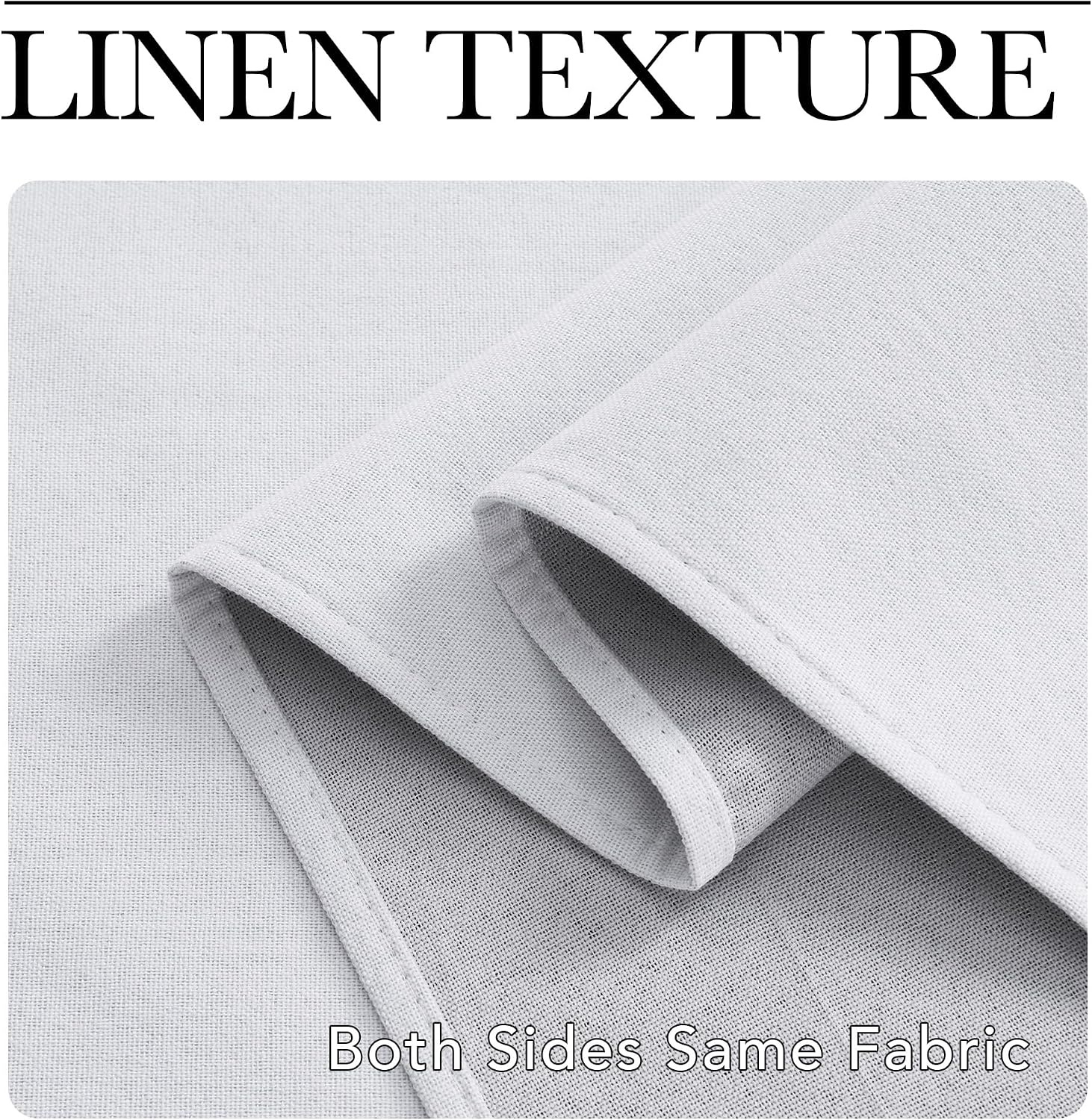 image:imageNICETOWN White 100 Blackout Linen Insulated Patio Curtain 84 inch LongTure White
