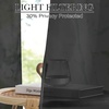 NICETOWN 2 Panels Semi Transparent White Curtains for Kitchen Bathroom(Black)