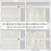 NICETOWN 2 Panels Semi Transparent White Curtains for Kitchen Bathroom(Light Beige)