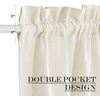 NICETOWN 2 Panels Semi Transparent White Curtains for Kitchen Bathroom(Linen Texture — Greyish White)