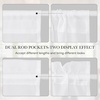 NICETOWN 2 Panels Semi Transparent White Curtains for Kitchen Bathroom(White)