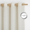 NICETOWN 2 Panles 55″ x 63″ Grommet Linen Curtains with 2 Panels 55″ x 30″ Rod Pocket & Back Tab Linen Valances for Living Room, Bedroom, Natural