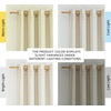 NICETOWN 2 Panles 55″ x 84″ Grommet Linen Curtains with 2 Panels 42″ x 24″ Rod Pocket & Back Tab Linen Valances for Living Room, Bedroom, Natural