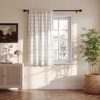 NICETOWN Balloon Curtains for Windows Plaid Patern, Linen Blend Roman Shades W46 x L63 in, Vintage Farmhouse Style Kitchen Curtains Length Adjustable, Tie up Curtains for Bathroom, 1 Panel, Taupe(Twill Check | White)
